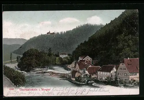 AK Gernsbach i. Murgtal, Uferpartie