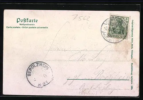 AK Gernsbach i. Murgtal, Uferpartie