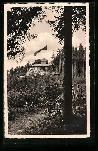AK Bodnegg, Gasthaus Aussichtshütte Alpenblick