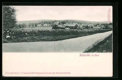 AK Rottesütte /Harz, Totalansicht der Ortschaft