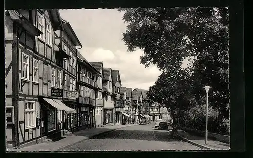 AK Bad Sooden-Allendorf, Blick in die Weinreihe, Strassenpartie