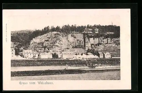 AK Trier, Ortspartie mit Weisshaus