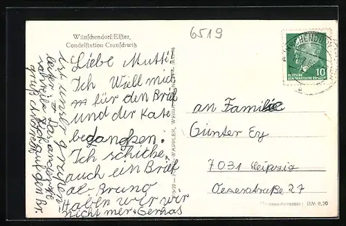 AK Wünschendorf /Elster, Condelstation Cronschwitz