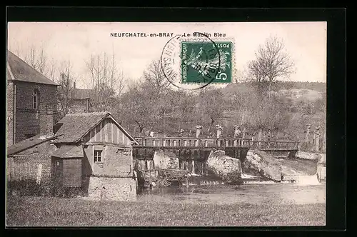 AK Neufchatel-en-Bray, Le Moulin Bleu