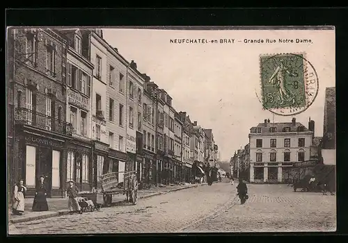 AK Neufchatel-en-Bray, Grande Rue Notre Dame