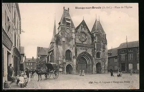 AK Blangy-sur-Bresle, Place de l`Eglise