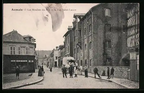 AK Aumale, Les Moulins de Roy et la Rue Saint-Lazare