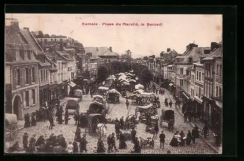 AK Aumale, Place du Marche, le Samedi