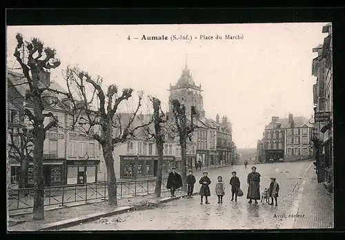 AK Aumale, Place du Marche