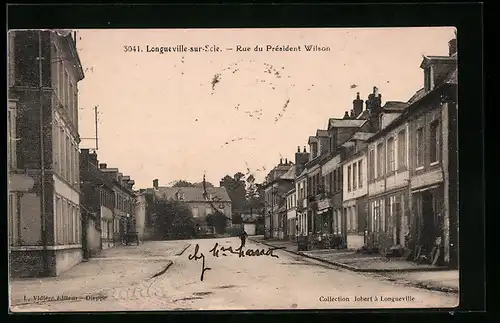 AK Longueville-sur-Scie, Rue du President Wilson