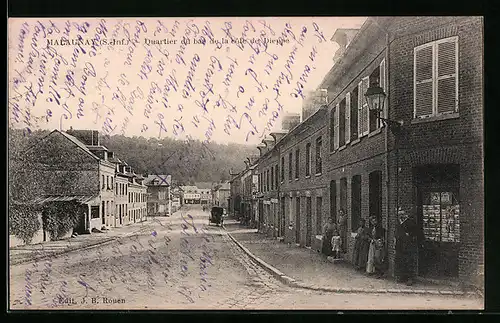 AK Malaunay, Quartier du bas de la cote de Dieppe