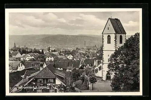 AK Brombach b. Lörrach, Ortsansicht mit Kirche