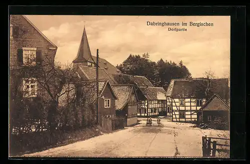 AK Dabringhausen im Bergischen, Dorfpartie mit Kindern