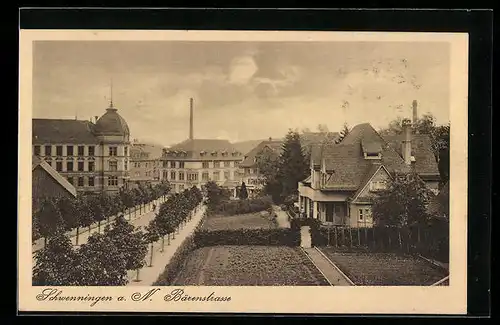 AK Schwenningen a. N., Blick in die Bärenstrasse