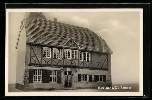 AK Horstmar i. W., Das Rathaus, Gebäudeansicht