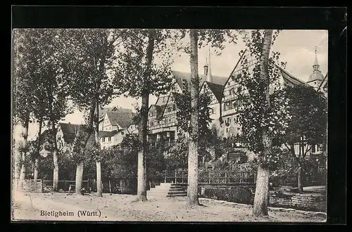 AK Bietigheim /Württ., Strassenpartie mit Villen