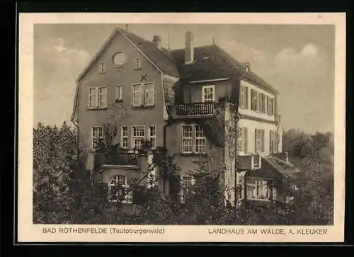 AK Bad Rothenfelde / Teutoburgerwald, Gasthof Landhaus am Walde A. Kleuker