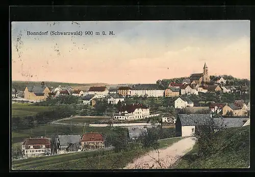 AK Bonndorf /Schwarzw., Gesamtansicht mit Ortseinfahrt