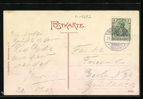 AK Wandlitz, Liepnitz-See mit Ruderboot