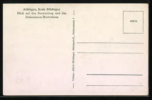 AK Aidlingen, Blick auf den Sonnenberg und das Diakonissen-Mutterhaus