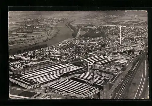 AK Rüsselsheim a. Main, Fliegeraufnahme der Opelwerke