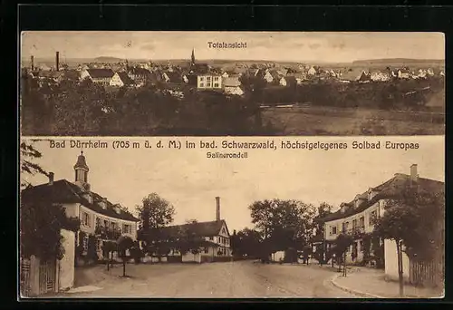 AK Bad Dürrheim, Totalansicht, Salinerondell