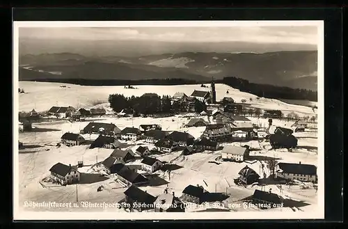 AK Höchenschwand, Ortsansicht vom Flugzeug aus