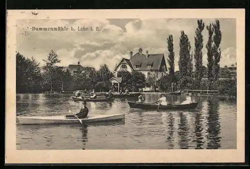 AK Dammenmühle b. Lahr, Partie am See