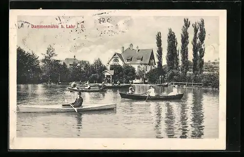 AK Dammenmühle b. Lahr, Partie am See