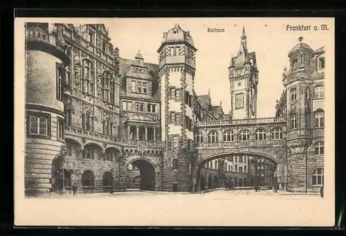 AK Frankfurt a. M., Blick auf Rathaus
