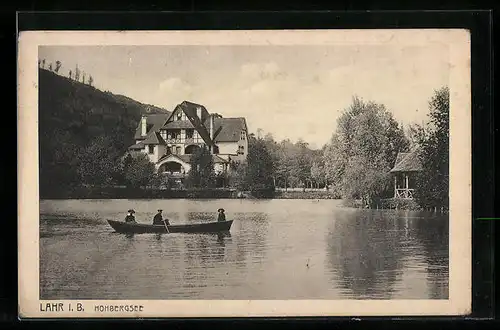 AK Lahr i. B., Hohbergsee mit Hotel