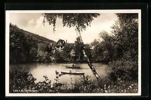 AK Lahr i. B., Hohbergsee mit Hotel