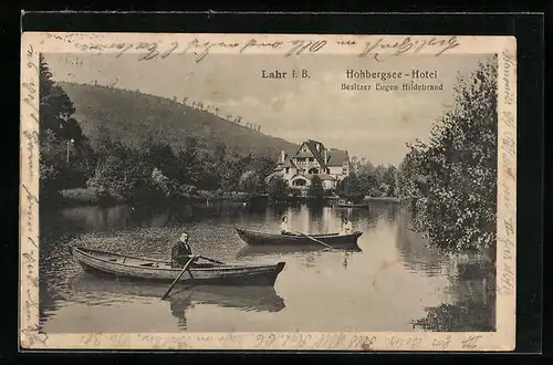 AK Lahr i. B., Hohbergsee-Hotel, Bes. Eugen Hildebrand