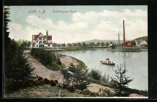 AK Lahr i. B., Partie am Hohbergsee-Hotel