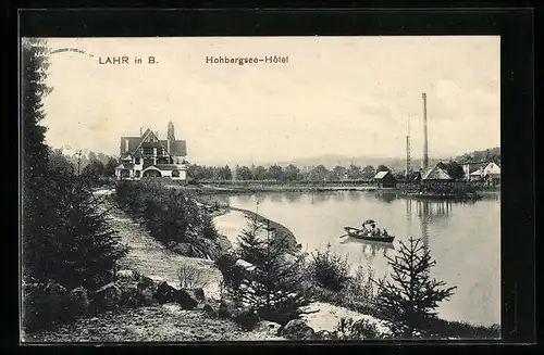 AK Lahr i. B., Partie am Hohbergsee-Hotel