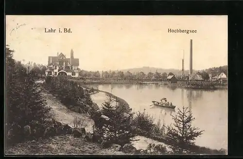 AK Lahr i. Bd., Hochbergsee mit Hotel