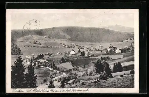 AK Falkau /Schwarzw., Ortsansicht mit Altglashütten aus der Vogelschau
