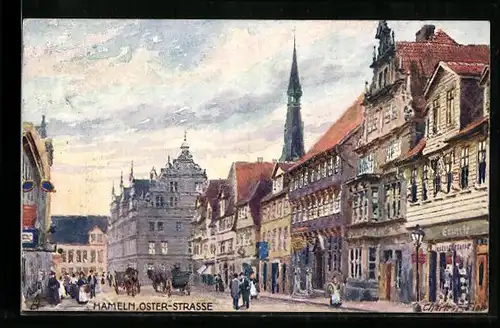 Künstler-AK Charles F. Flower: Hameln, Oster-Strasse