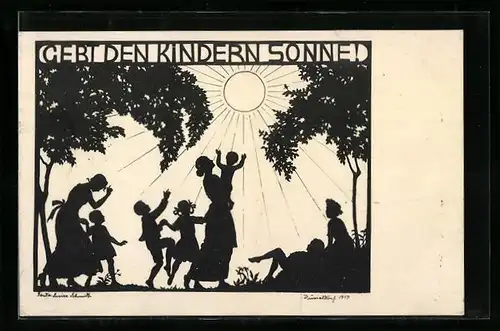 Künstler-AK sign. Gerda Luise Schmidt: Gebt den Kindern Sonne!