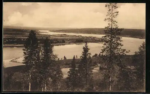 AK Berg Ounaswaara bei Rovaniemi, Ortsansicht aus der Vogelschau