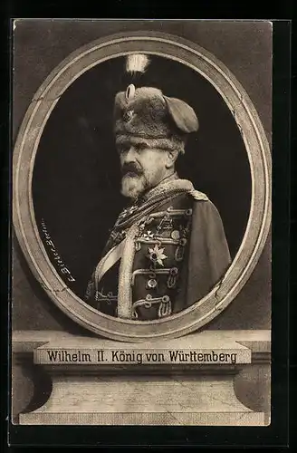 AK Portrait des König Wilhelm II. von Württemberg in Uniform