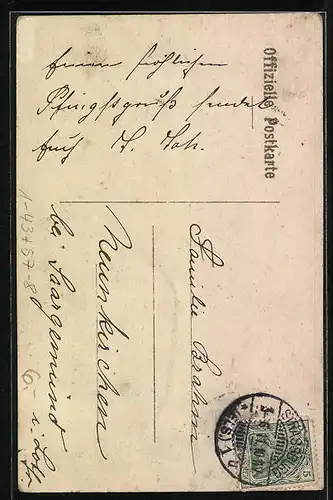 Künstler-AK Blumenfest 1911, Gräfin von Wedel im Portrait