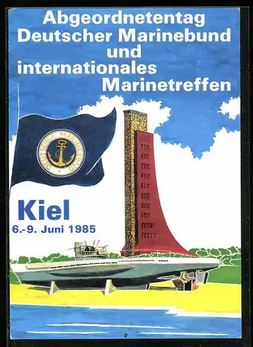 AK Kiel, Abgeordnetentag Dt. Marinebund & Int. Marinetreffen 1985, U-Boot, Ehrenmal Laboe