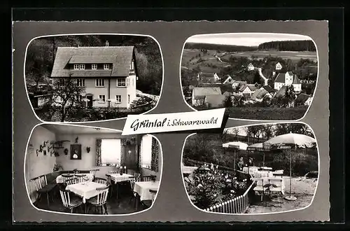 AK Grüntal /Schwarzwald, Gasthaus Sommerhalde, Bes. Fr. Anneliese Jopp, Ortsansicht