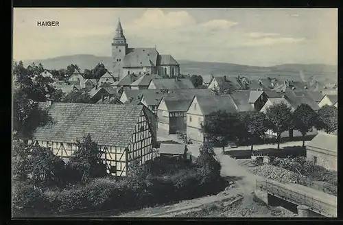 AK Haiger, Ortsansicht aus der Vogelschau