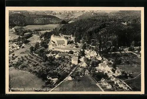 AK Wolfegg, Ortsansicht vom Flugzeug aus