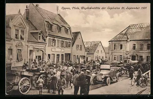 AK Oppau /Pfalz, Unglücksstätte der Explosion 1921