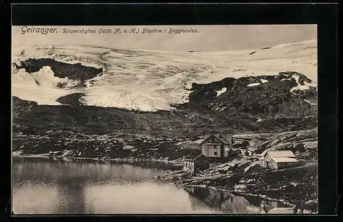 AK Geiranger, Djupvashytten, Blaabrae i Baggrunden