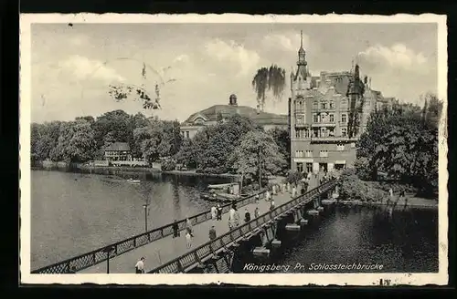 AK Königsberg /Pr., Schlossteichbrücke
