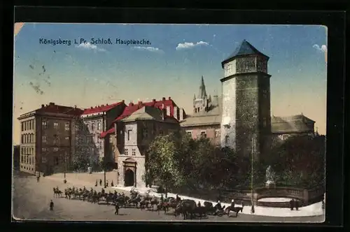 AK Königsberg i. Pr., Schloss mit Hauptwache